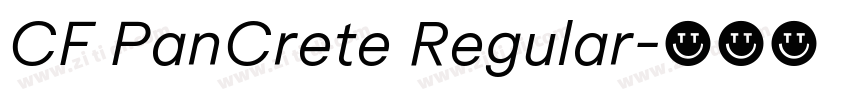 CF PanCrete Regular字体转换